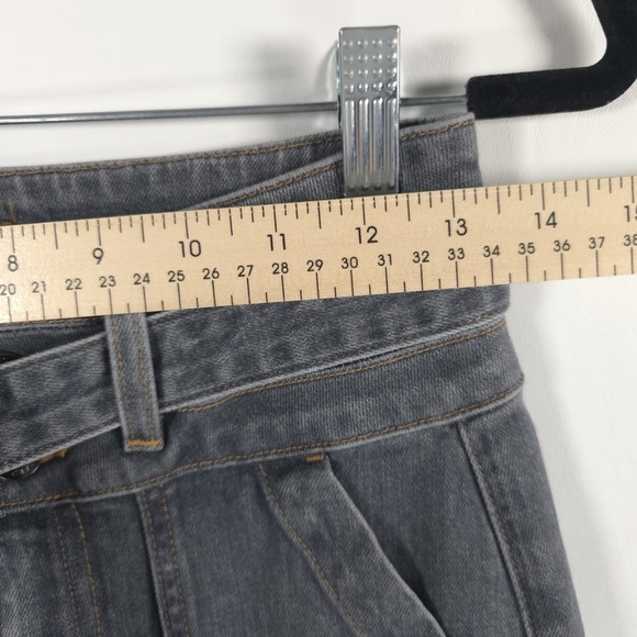 NWT VERONICA BEARD LOGAN Straight Leg Jeans Tie Belt Extra High Rise Size 26 - Picture 10 of 16